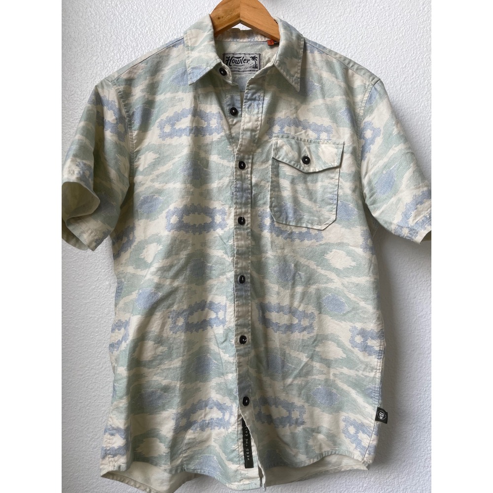 Howler Brothers San Gabriel Button Down Taki Short Sleeve Cotton Small